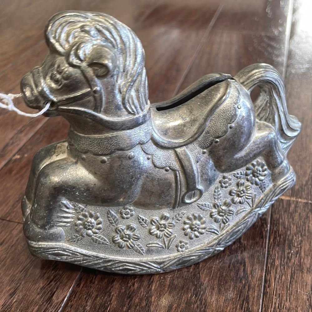 Vintage rocking horse bank
